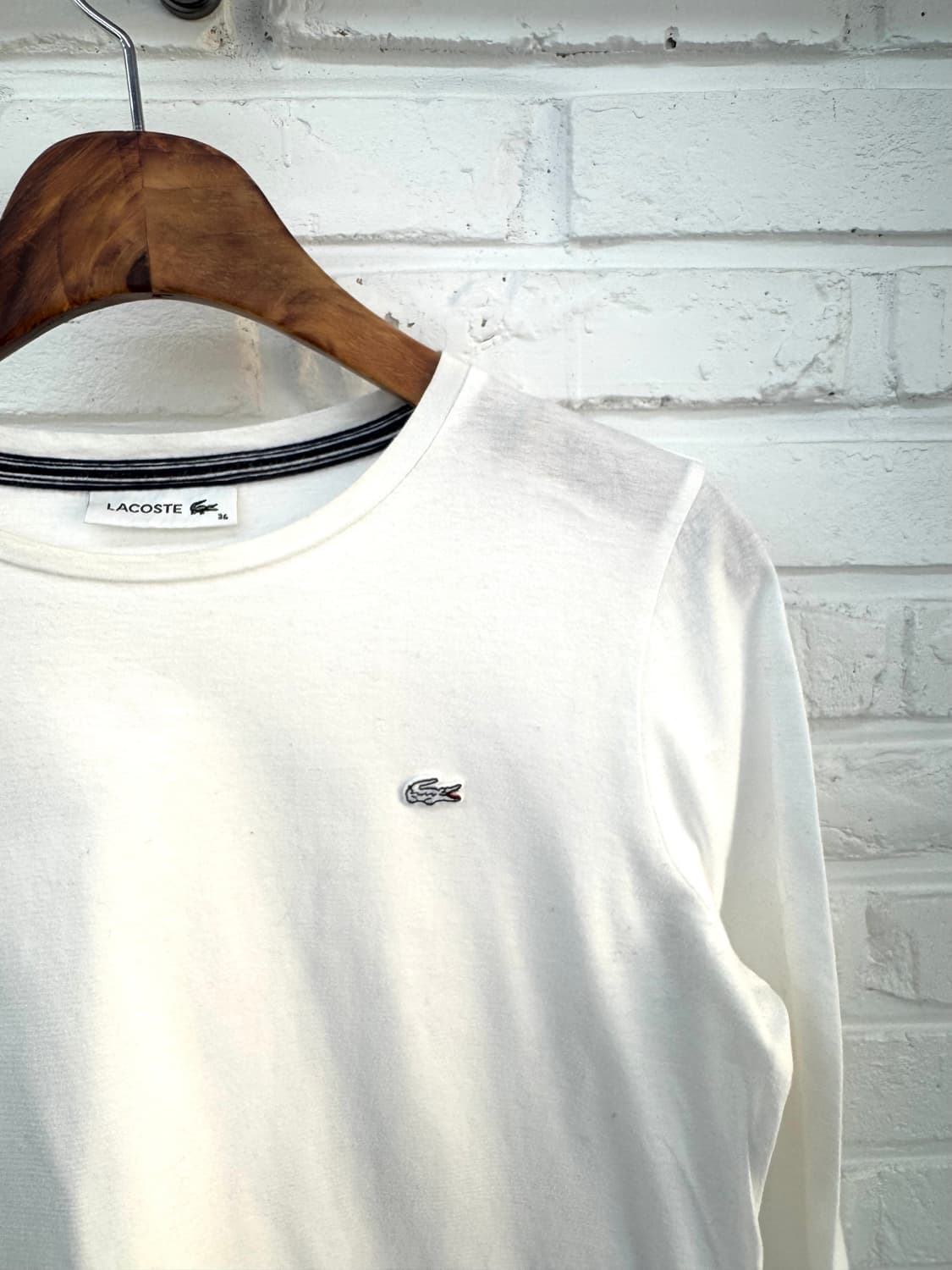 라코스테 화이트 7부 티셔츠 상품이미지4