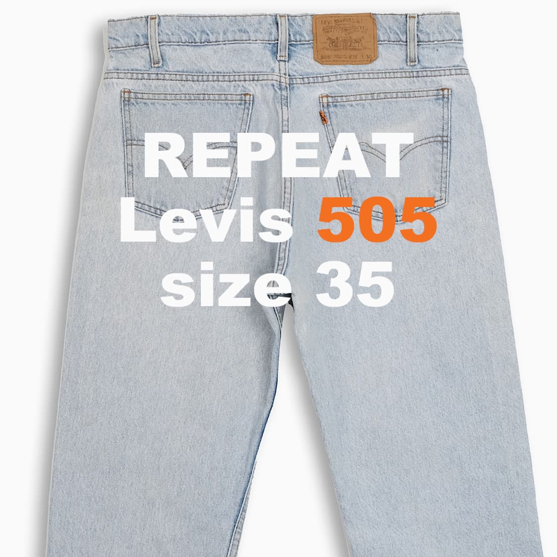 리바이스 505 오렌지탭 연청 90s 35 인치 OR50536173 상품이미지1