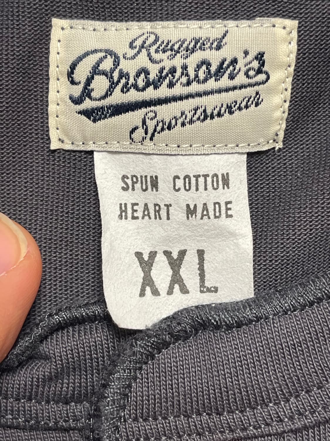 브론슨(Bronson) 헨리넥 차콜 반팔 2XL 상품이미지4