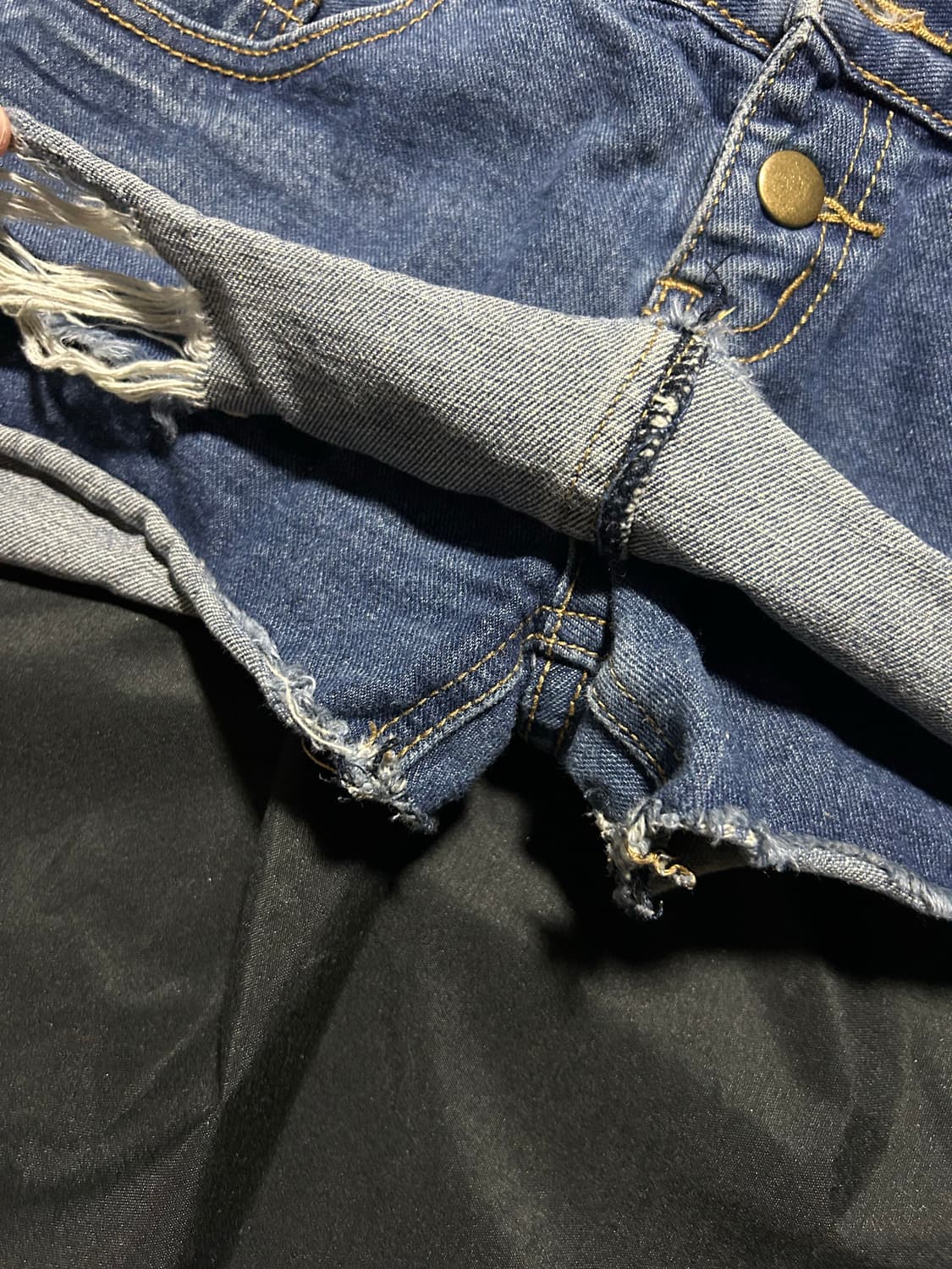 doubleline-zip damaged denim skirt 상품이미지5