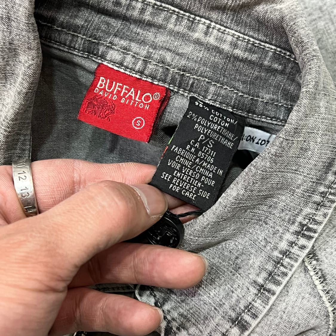  버팔로 워싱 데님 셔츠 y14997 상품이미지7