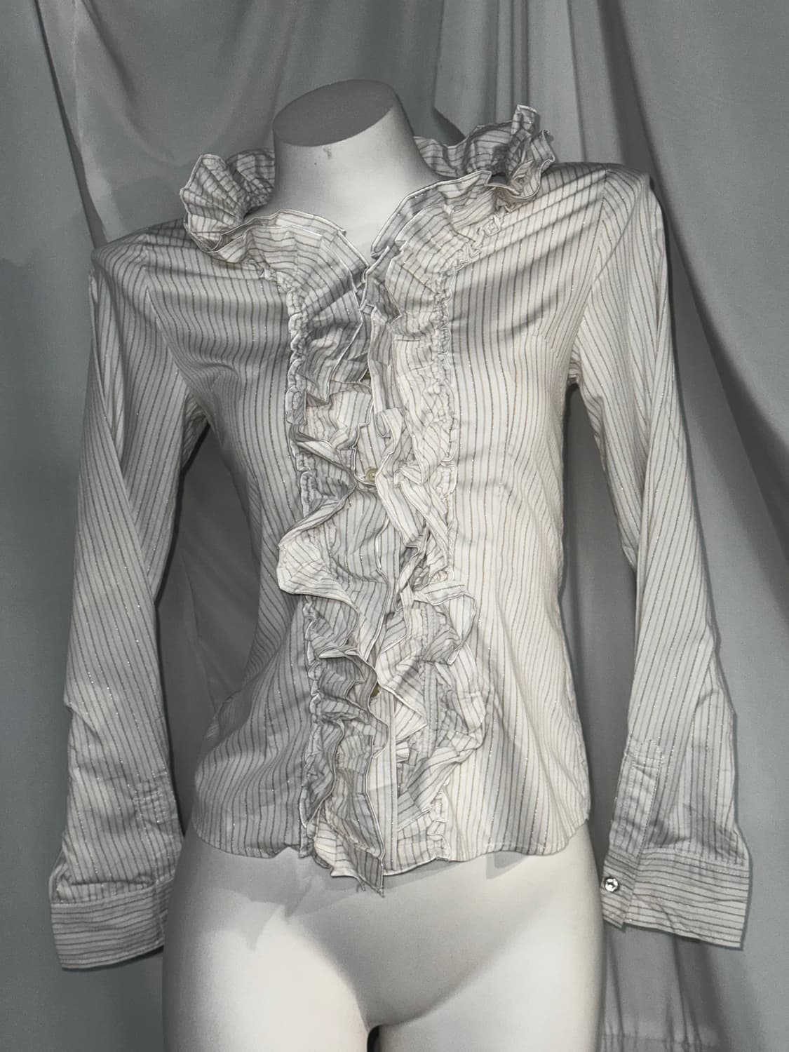 무채색 지브라 시부야갸루 딱붙 오픈숄더 코디세트 상품이미지3