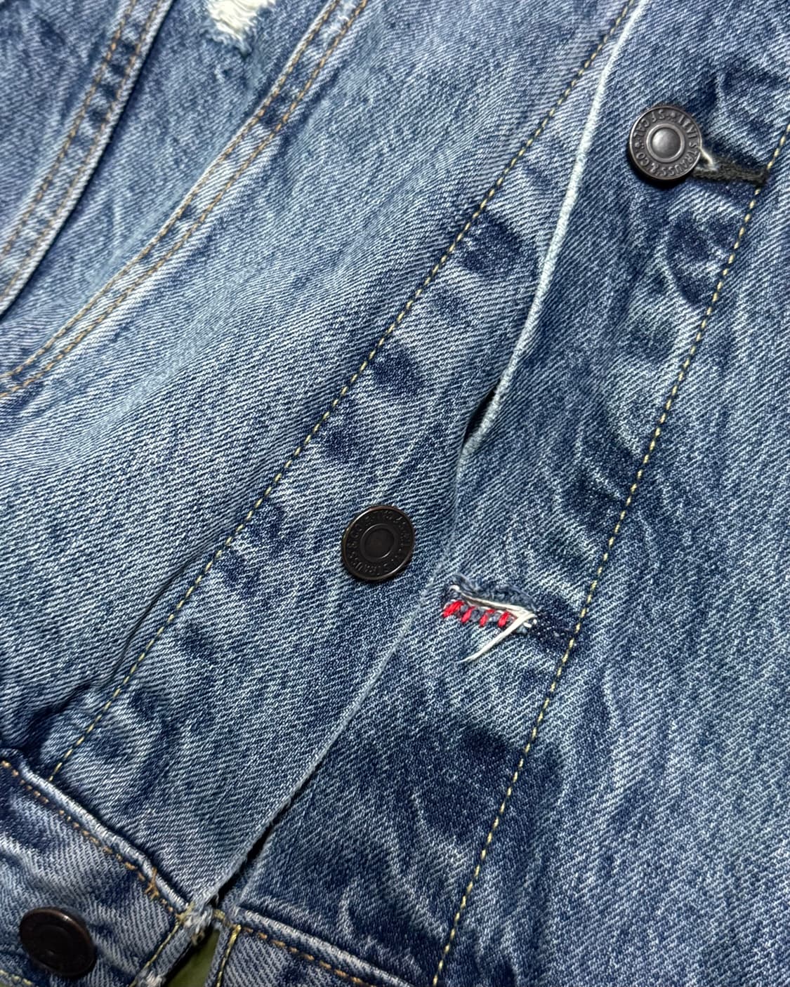 리바이스  72334 타입 3세대 핸드스티치 데님 트러커 자켓 M 상품이미지4