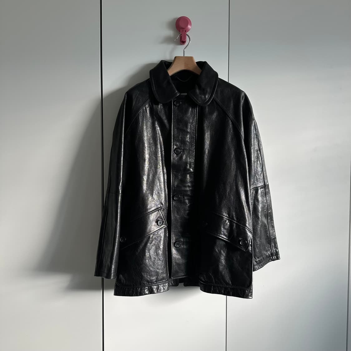 CP컴퍼니 고트스킨 라운드카라 레더자켓 상품이미지3