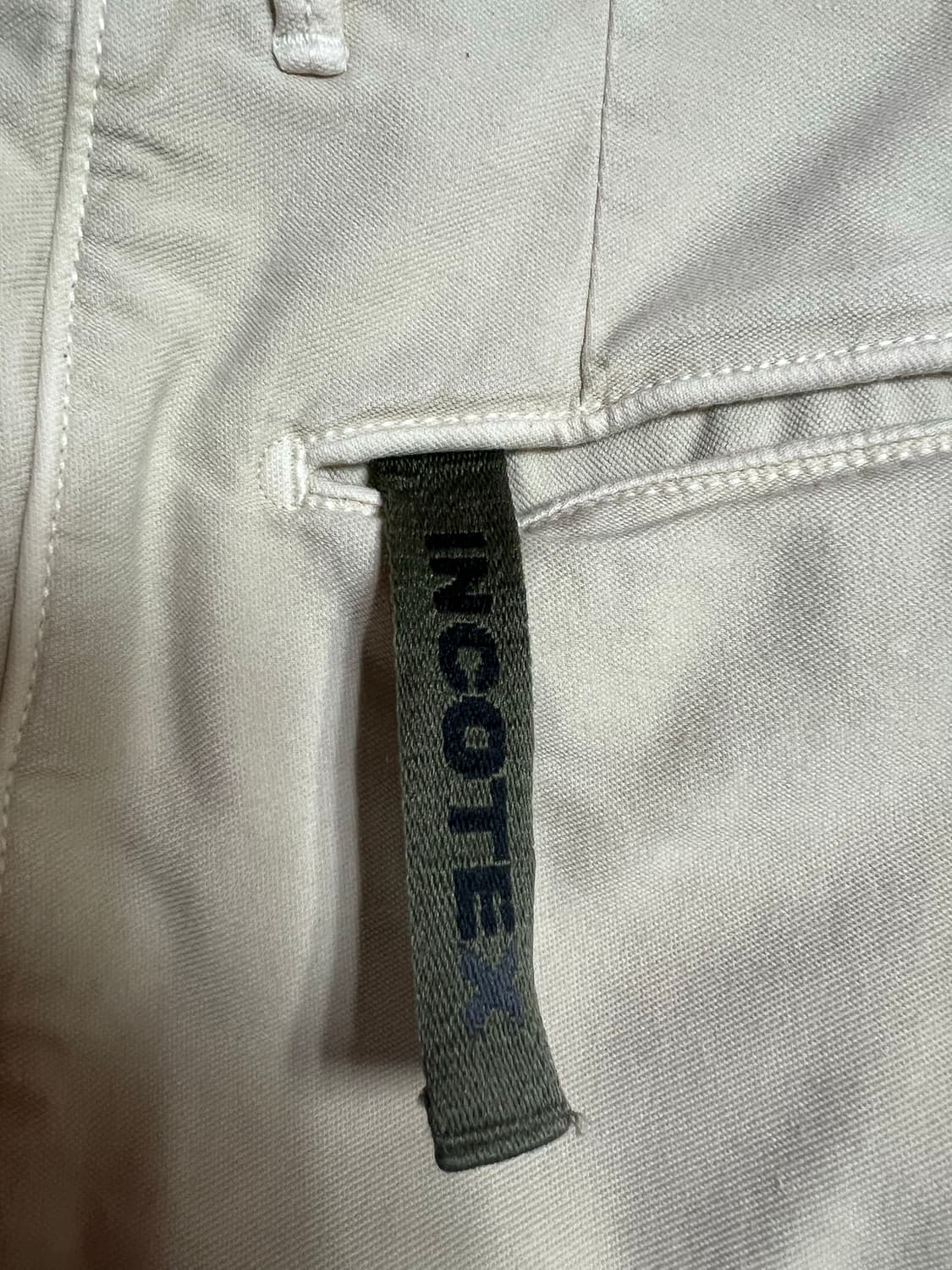 슬로웨어 인코텍스 캔버스 스웨트 슬림핏 베이지 32 새상품 상품이미지4