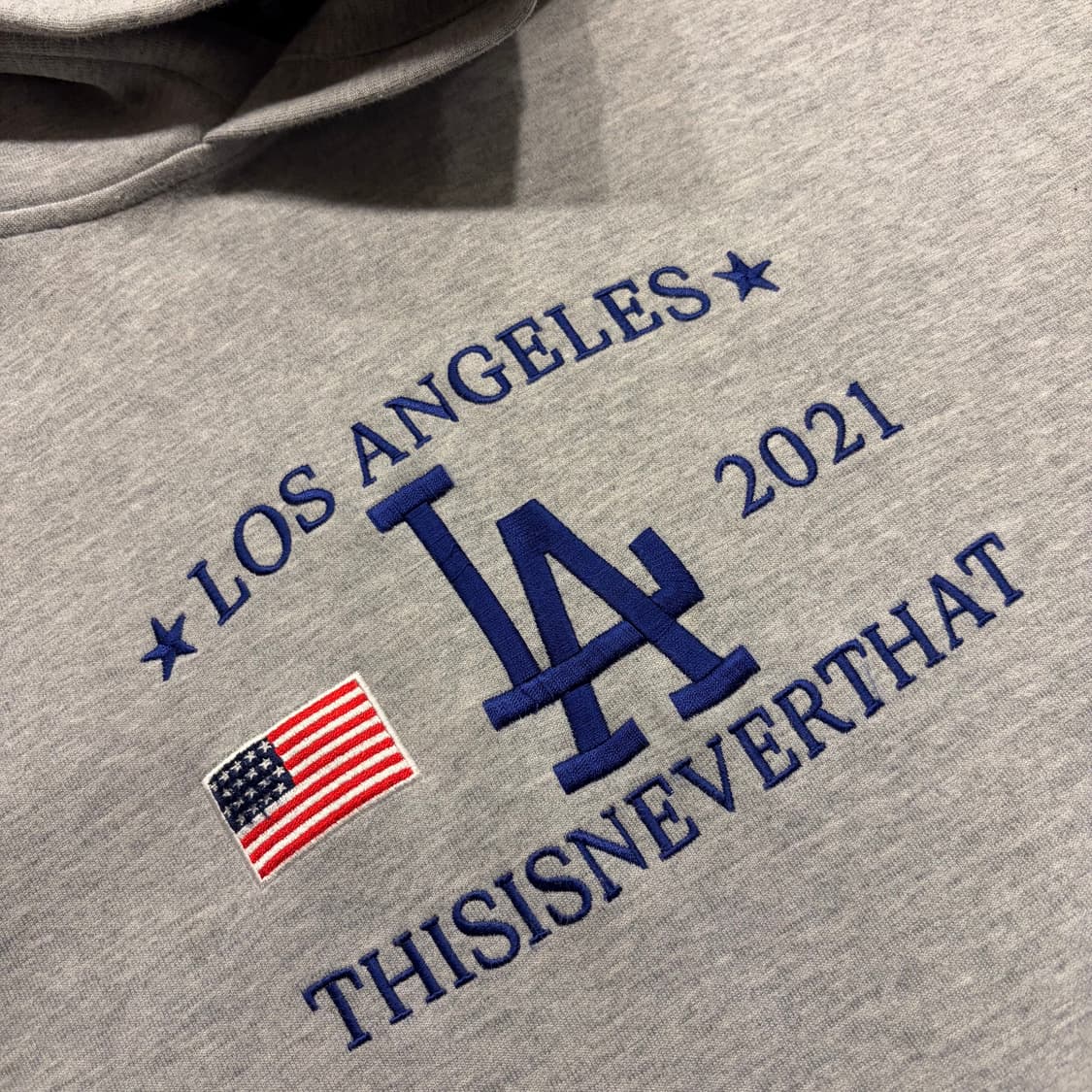 [S] 디스이즈네버댓 뉴에라 LA 다저스 후드티 그레이 C744 상품이미지4