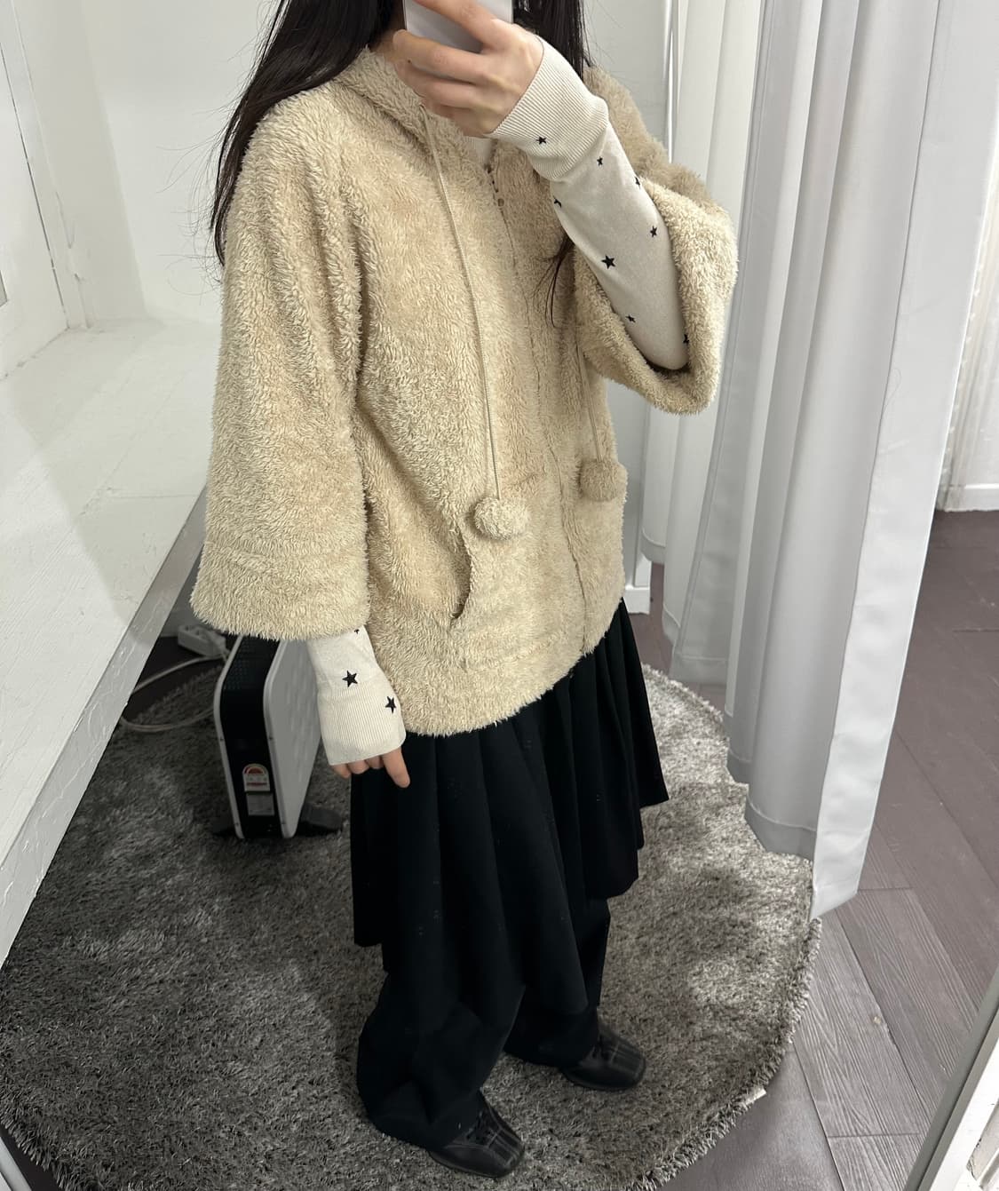 cute fleece hood zipup 상품이미지3