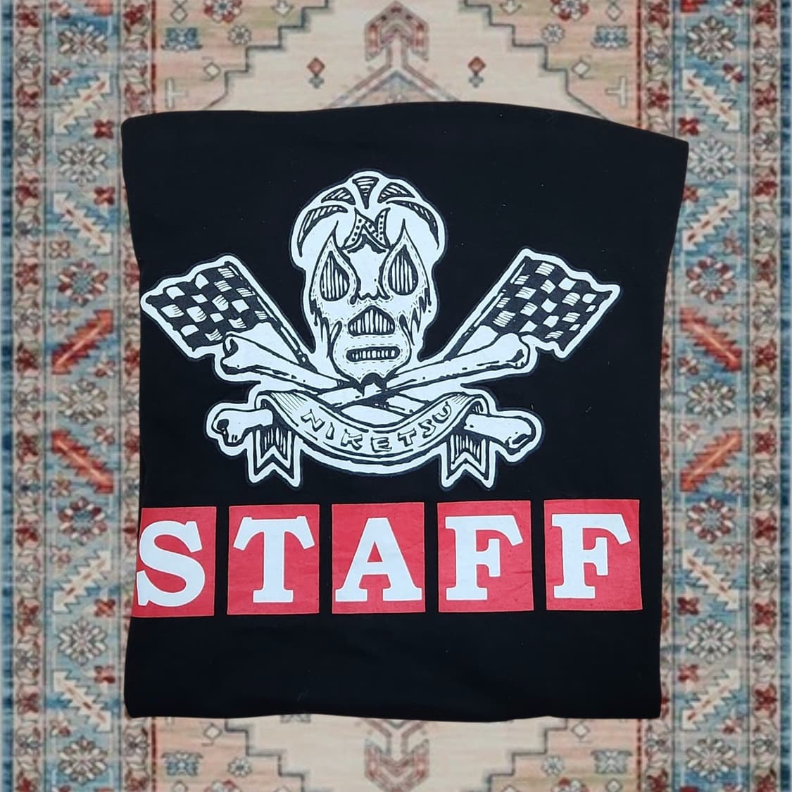 빈티지 WSOP 포커 스컬 그래픽 STAFF 티셔츠 L 상품이미지3