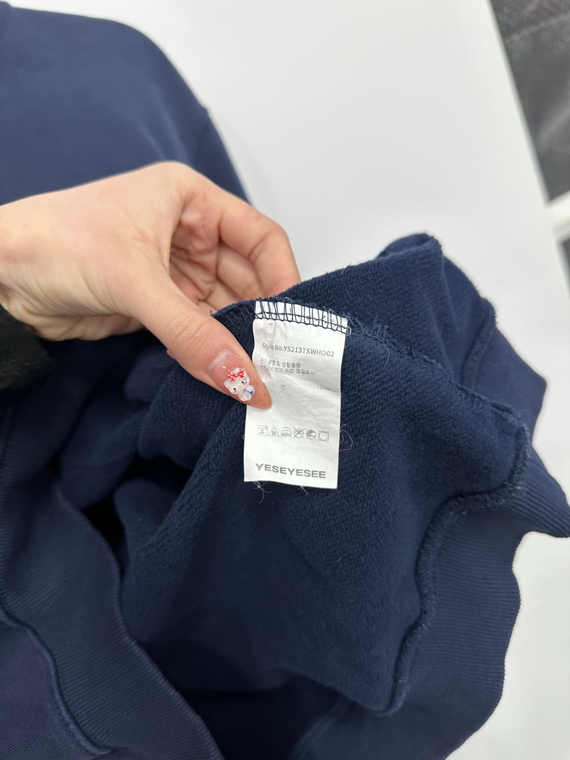 예스아이씨 네이비 후드티  상품이미지3