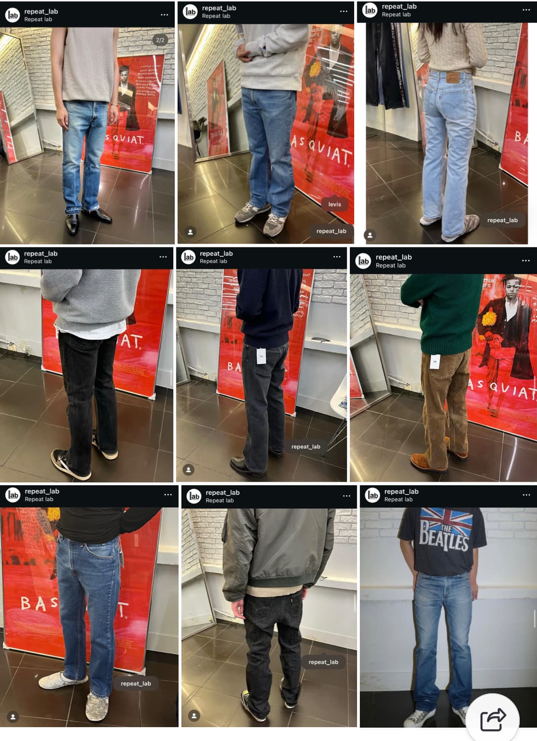 빈티지 리바이스 517 흑청 블랙진 36 인치 LV51736177 상품이미지9