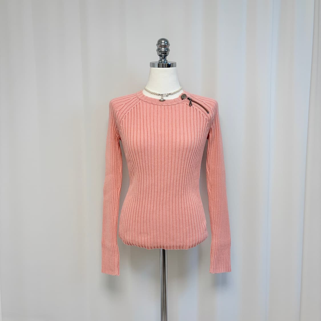 버버리 런던 골지 핑크 니트 상품이미지5