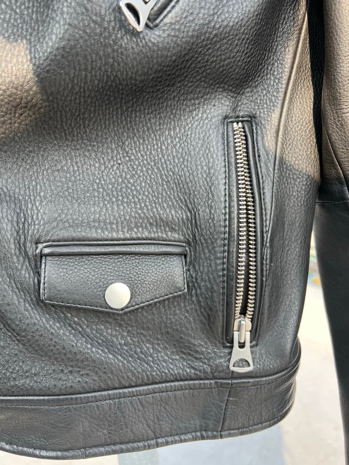 H&M Edition 벨벳카라 소가죽자켓 상품이미지6