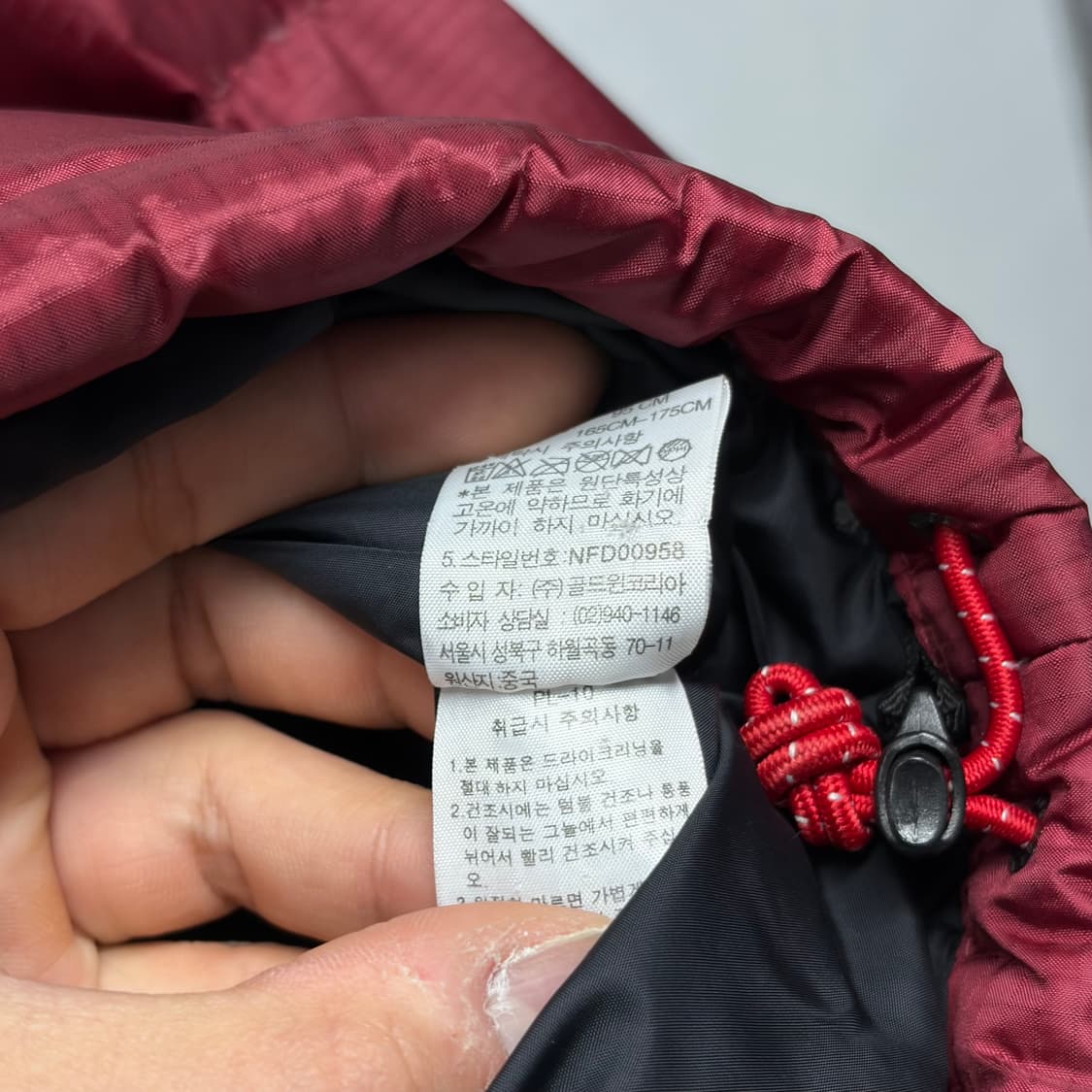 노스페이스 윈드스토퍼 패딩 버건디  상품이미지4