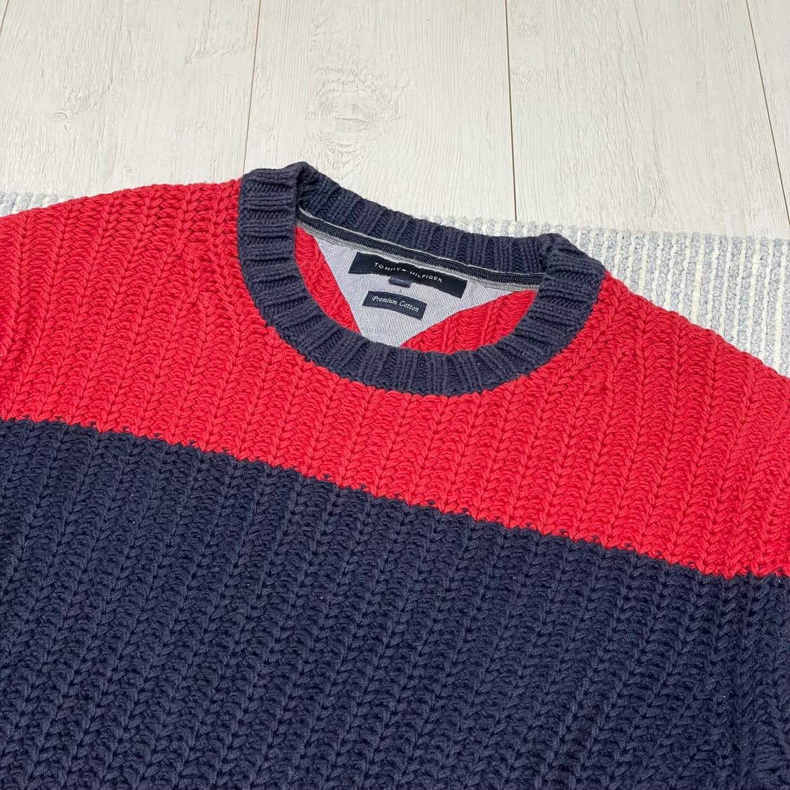 TOMMY HILFIGER 헤비코튼 크루넥 니트탑 상품이미지1