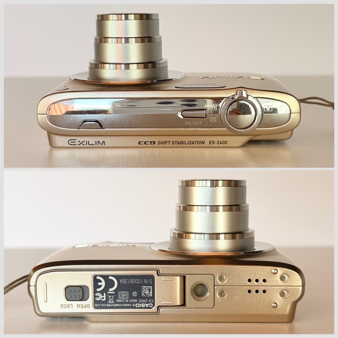 ✨태연 픽 최상급 풀박셋✨카시오 엑슬림 EX-Z400 골드 빈티지디카 상품이미지8