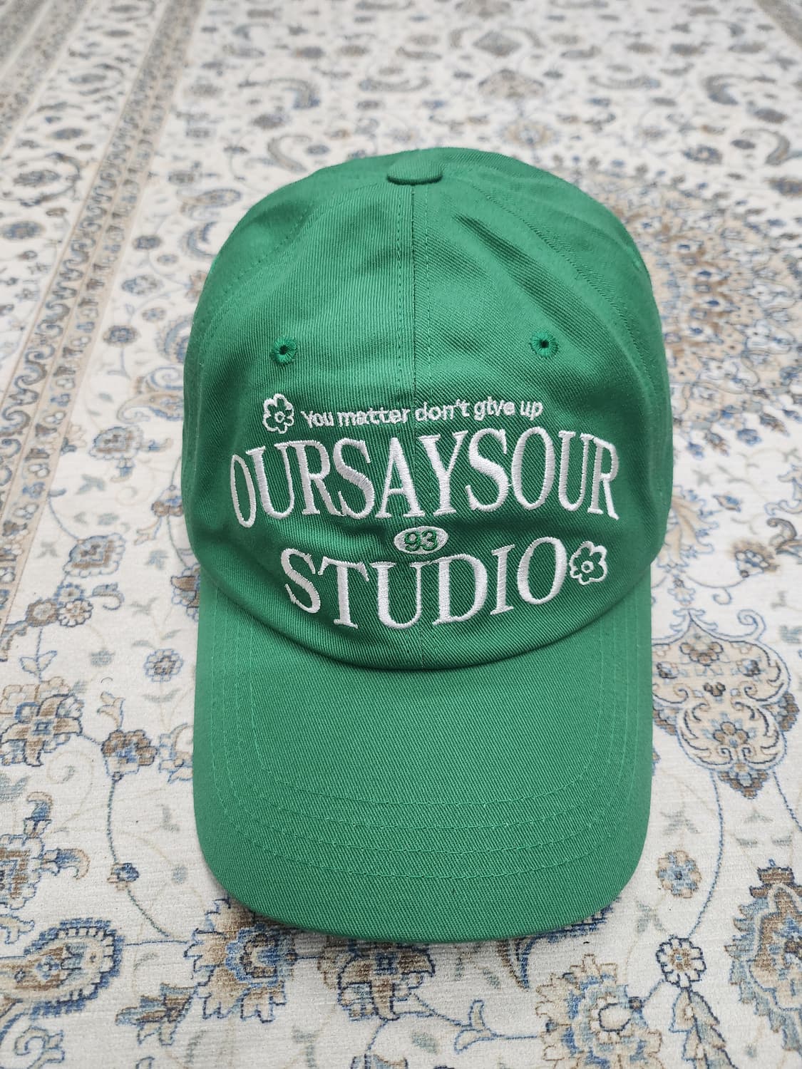 (새상품) 아워세이아워 OUR SAY SOUR STUDIO 그린 볼캡 상품이미지1