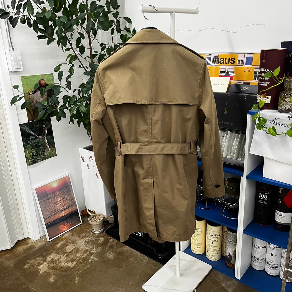 코치 더블 벨티드 트렌치코트 M 상품이미지5