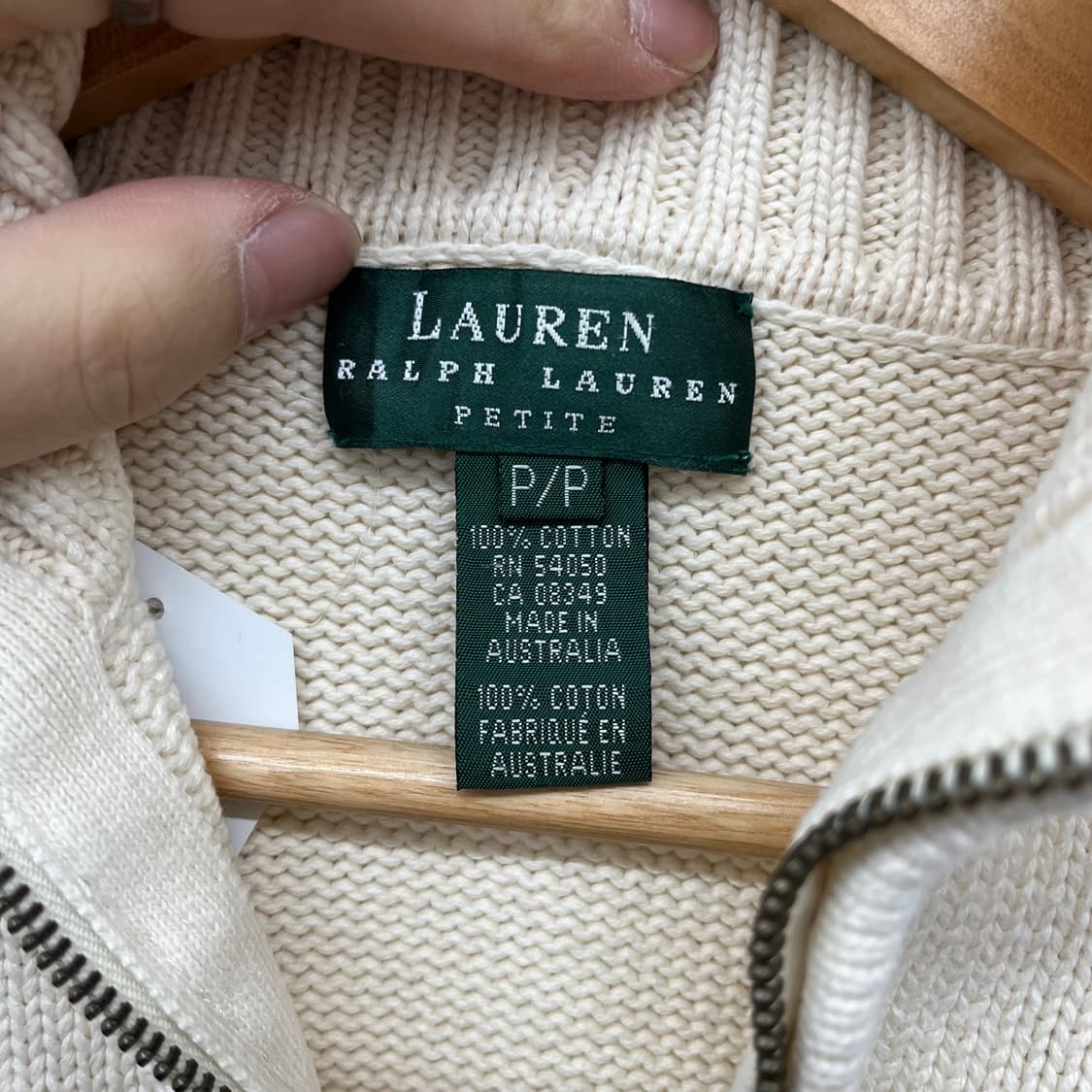 폴로 아이보리색 하프넥 니트 스웨터 여s 상품이미지4