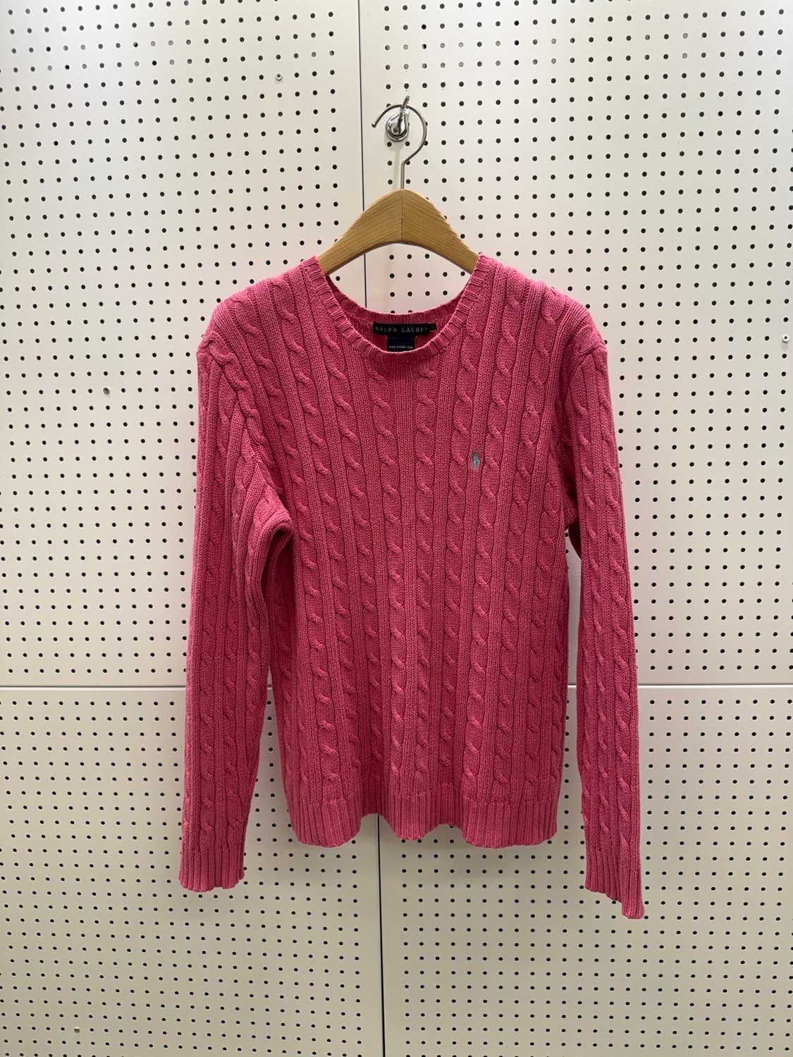 폴로 랄프로렌 케이블 포니 핑크 니트 U1327 상품이미지2