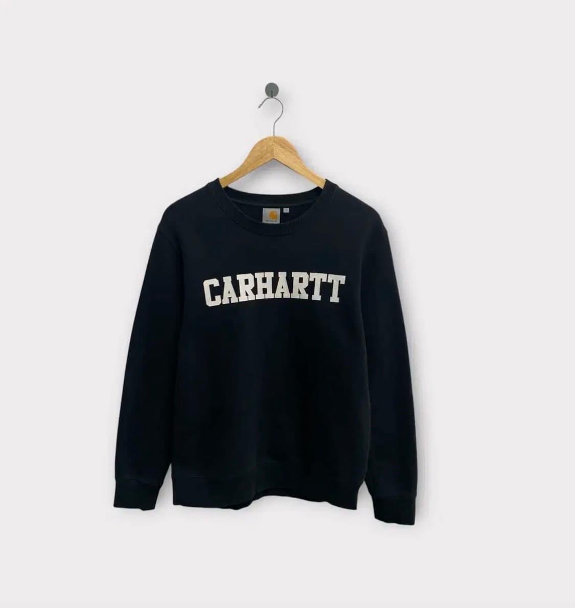칼하트 로고 블랙 기모 맨투맨 셔츠 M 상품이미지1