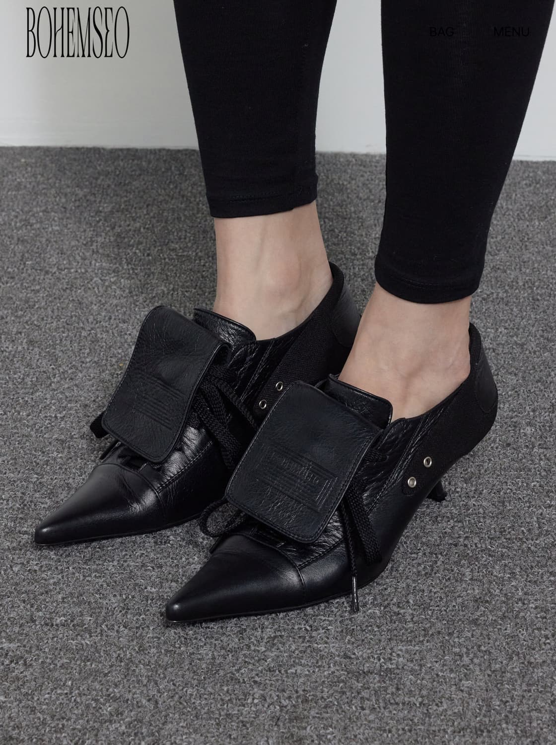 보헤미안서울 SNEAKER STILETTO HEELS, BLACK 상품이미지2