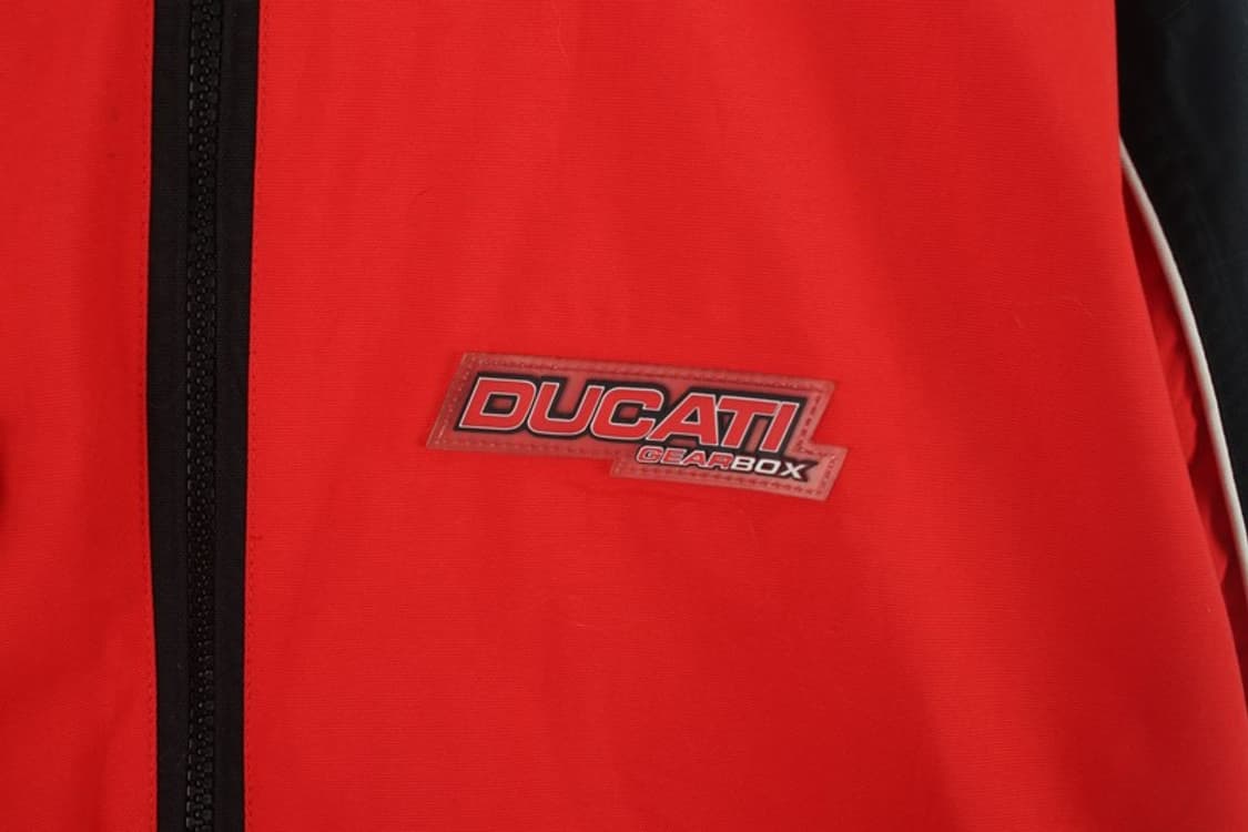 두카티 (MEN - L) [미사용품] 나일론 폴리 코튼 로고 집업 자켓 상품이미지4