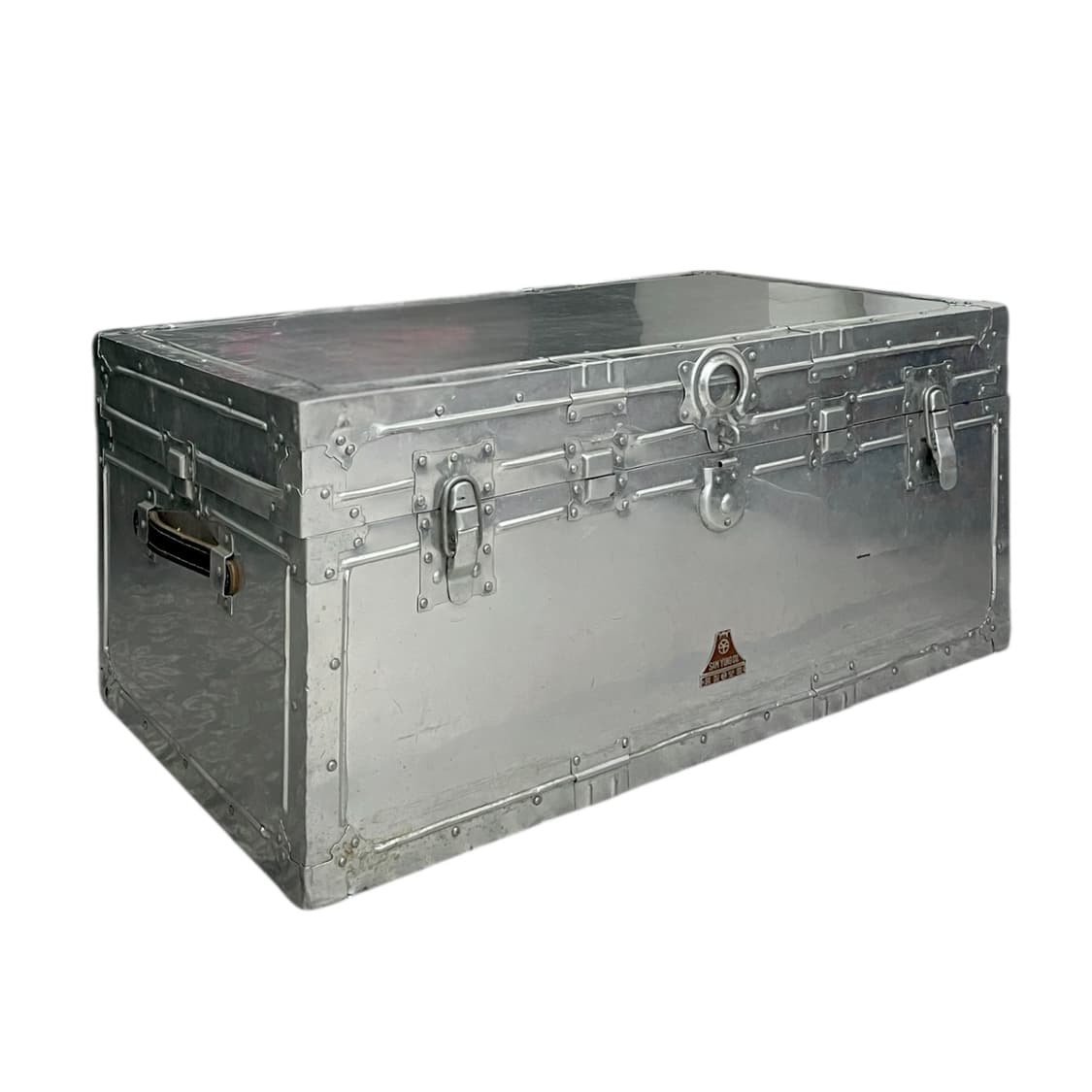 빈티지 알루미늄 대형 케이스 테이블 수납 상품이미지1