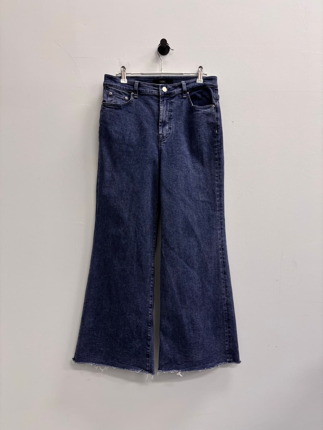 오르(ORR) 로우 엣지 와이드 데님 팬츠 중청 상품이미지1