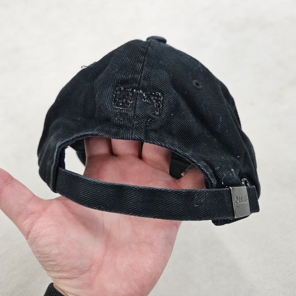 [F] MLB 블랙 뉴욕 양키스 톤톤 자수 로고 볼캡 모자 0116Y1 상품이미지4