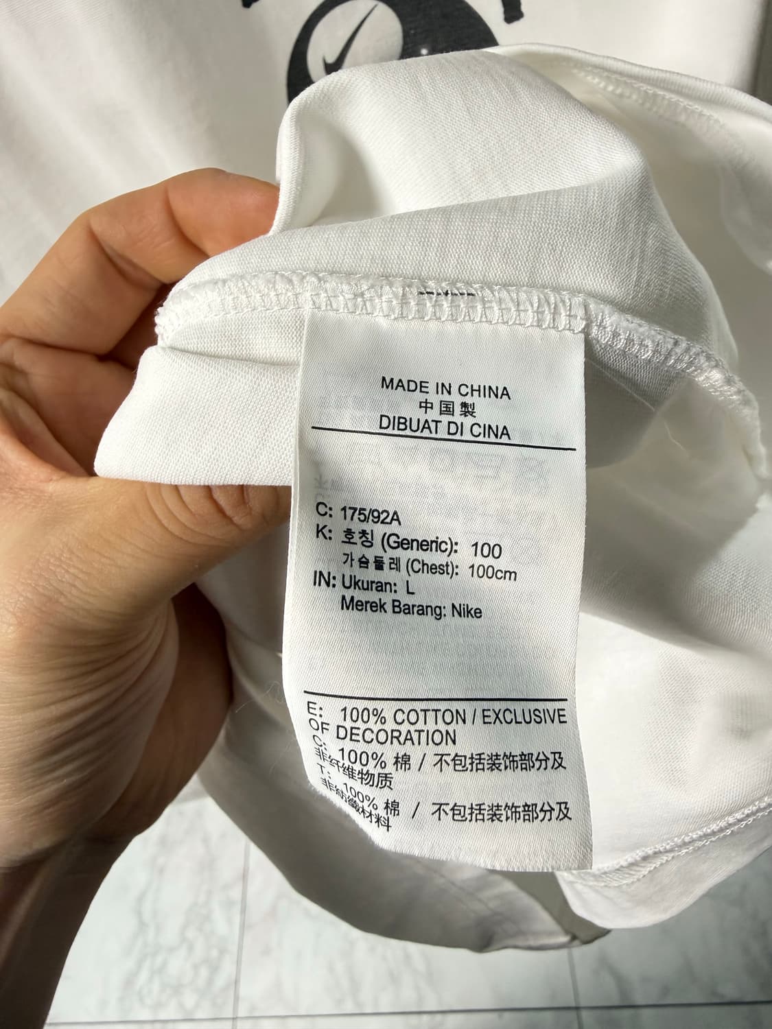 나이키x스투시 8볼 반팔티 화이트 L 상품이미지3