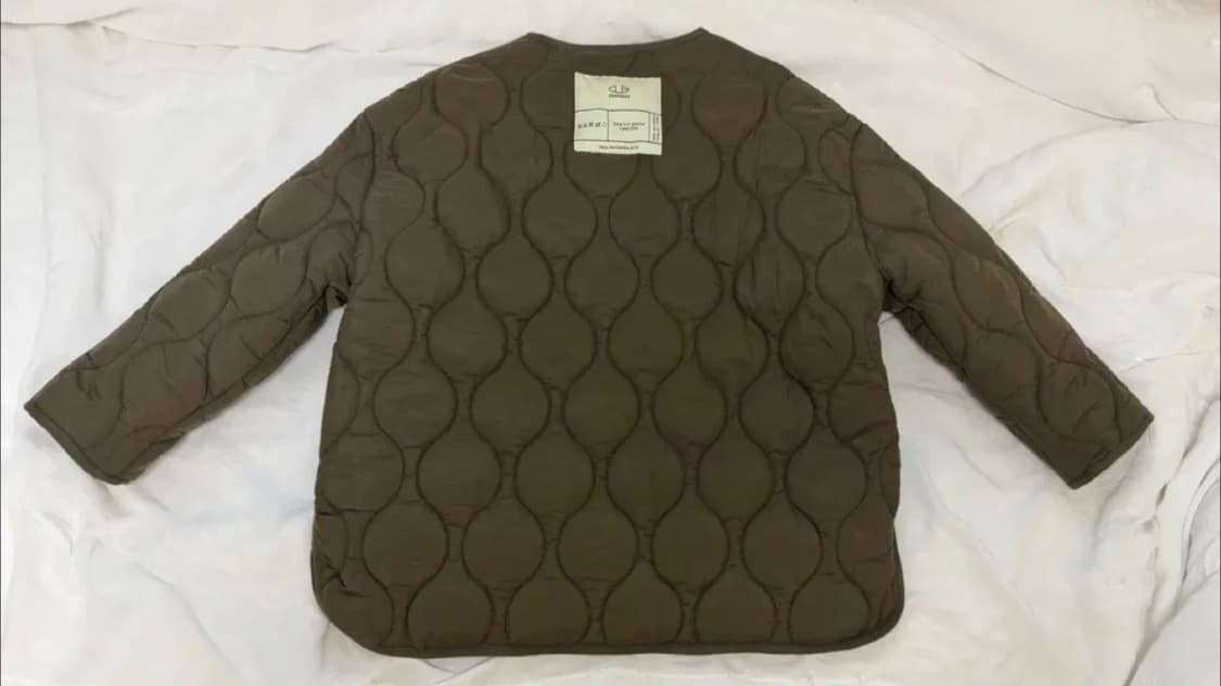 [미 시착 새 상품] 돈비레잇 퀼팅 자켓 카키 상품이미지4