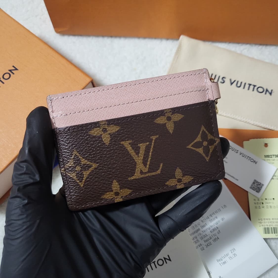 [영수증/풀구성] 루이비통 모노그램 LV 참 카드홀더 카드지갑  상품이미지3