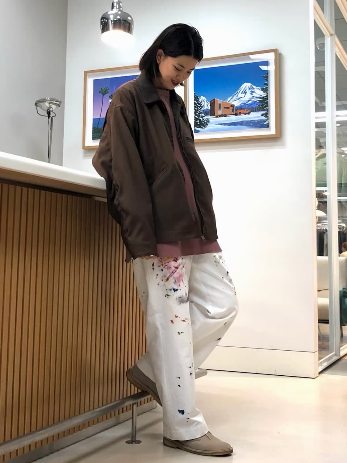 빔즈 페인트 와이드 치노팬츠 화이트 L 상품이미지9