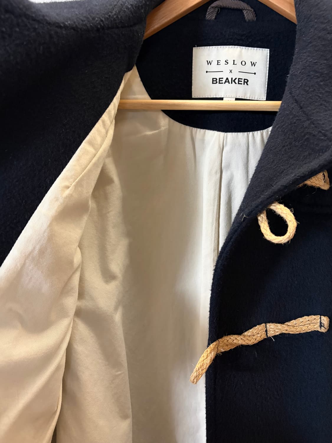 비이커* 위슬로우 네이비 더플코트 M 상품이미지5