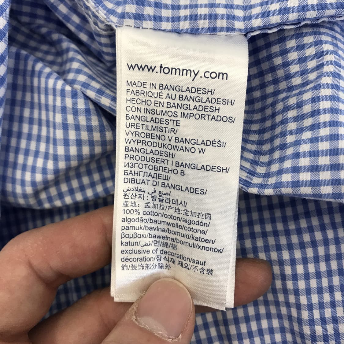 타미힐피거 커스텀핏 깅엄체크셔츠 [XL] 상품이미지5