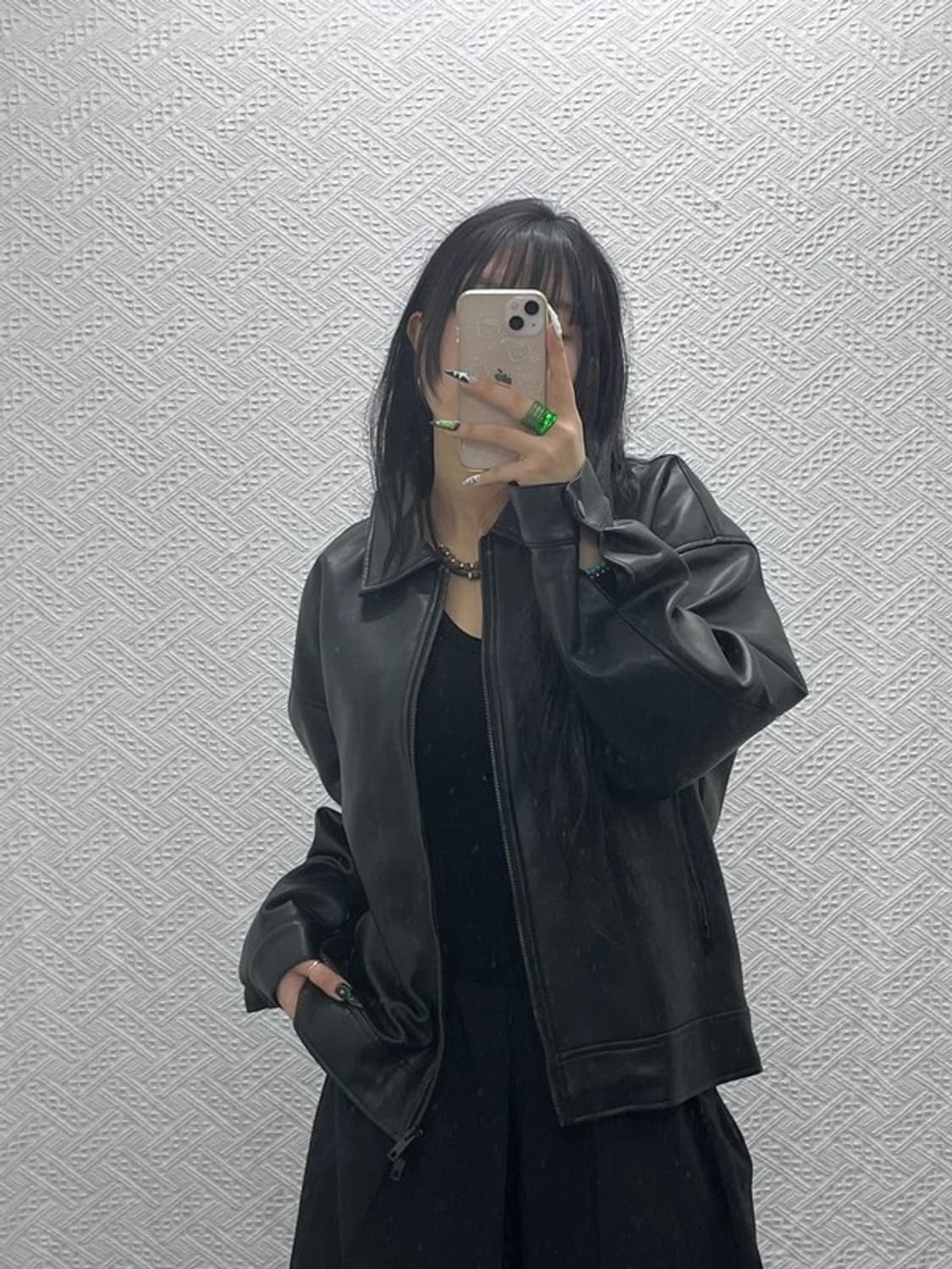 라퍼지스토어 스트릿힙 모던락시크 버핑레더 라이더자켓 M C08615 상품이미지2