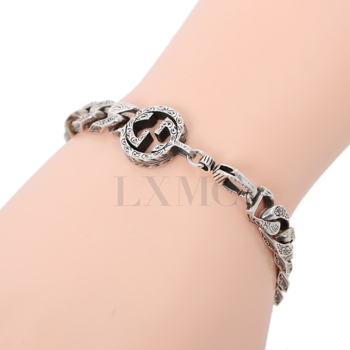 구찌 실버 팔찌 인터로킹 G로고 체인팔찌 454245 상품이미지8