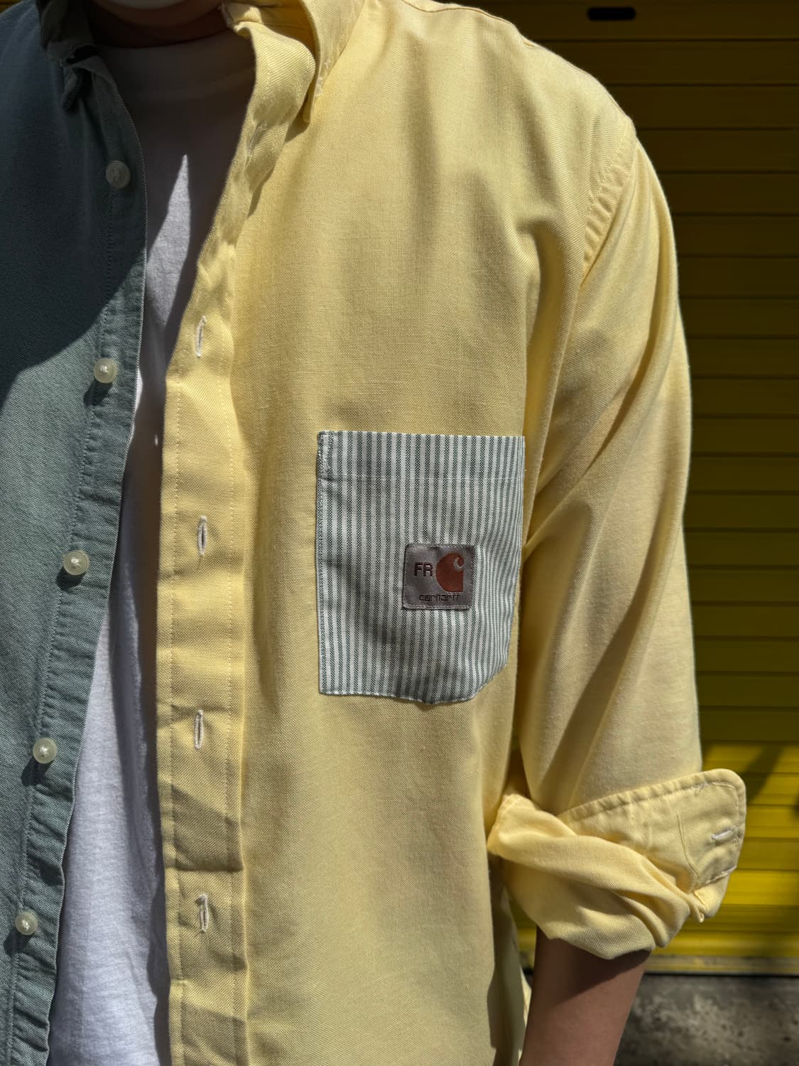 칼하트 리메이크 배색 셔츠 L 상품이미지3