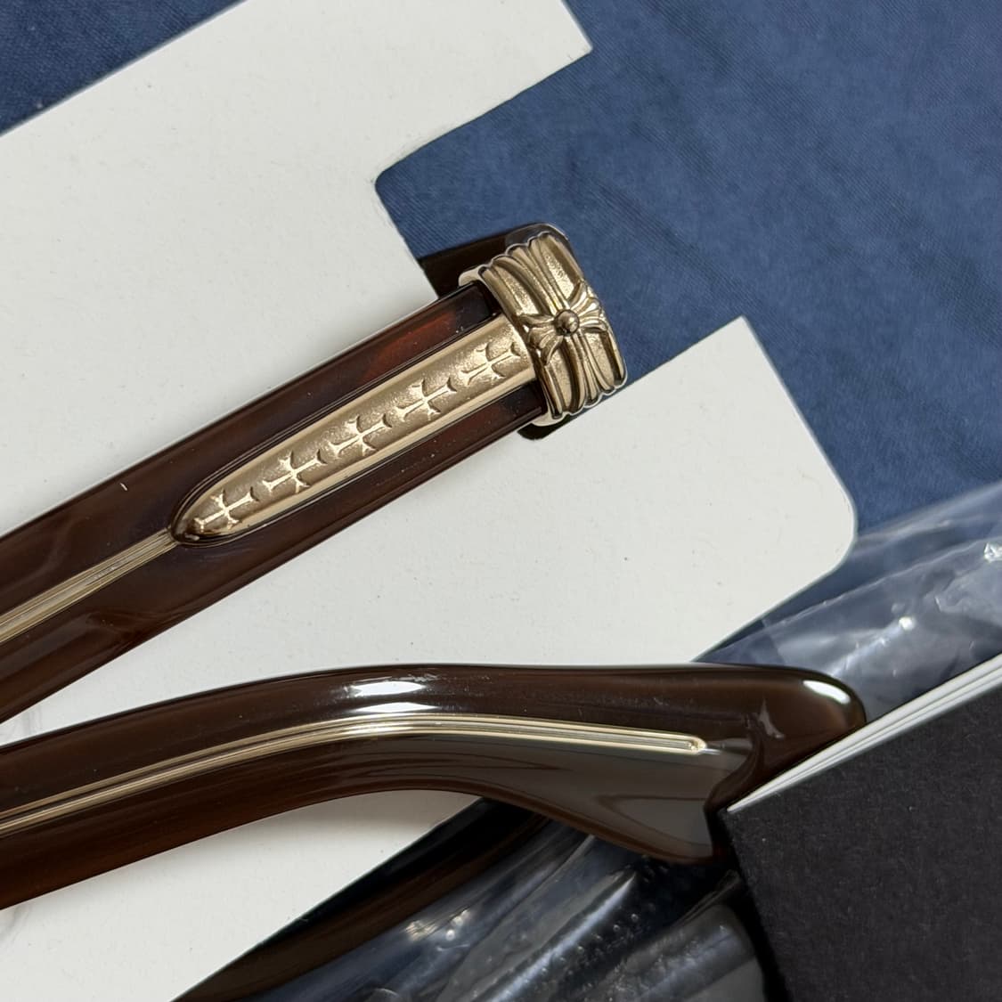 (OS) 크롬하츠 pen 15 골드 브라운 안경 상품이미지5