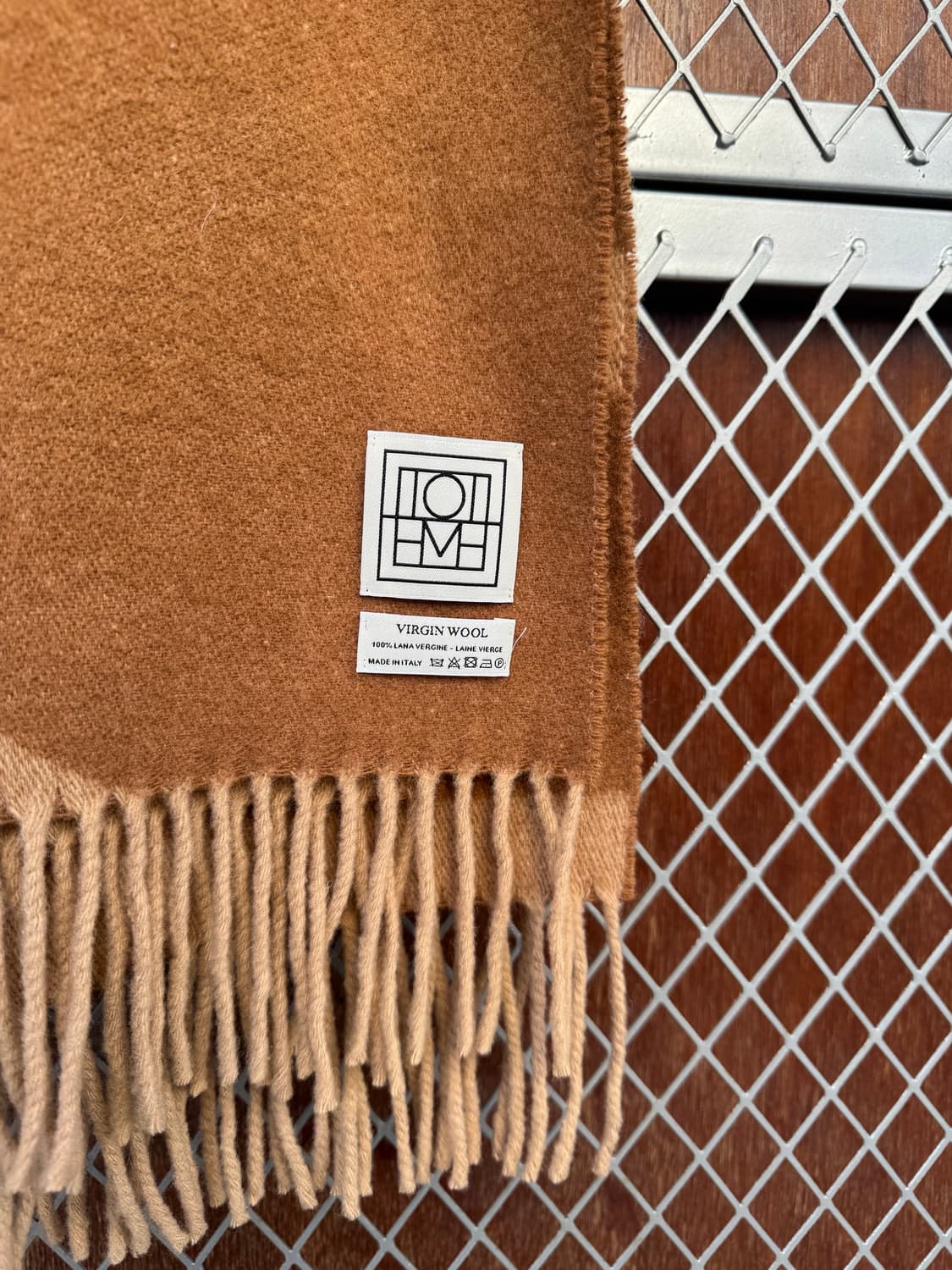 toteme 토템 버진울 패턴 브라운 머플러 목도리 상품이미지2