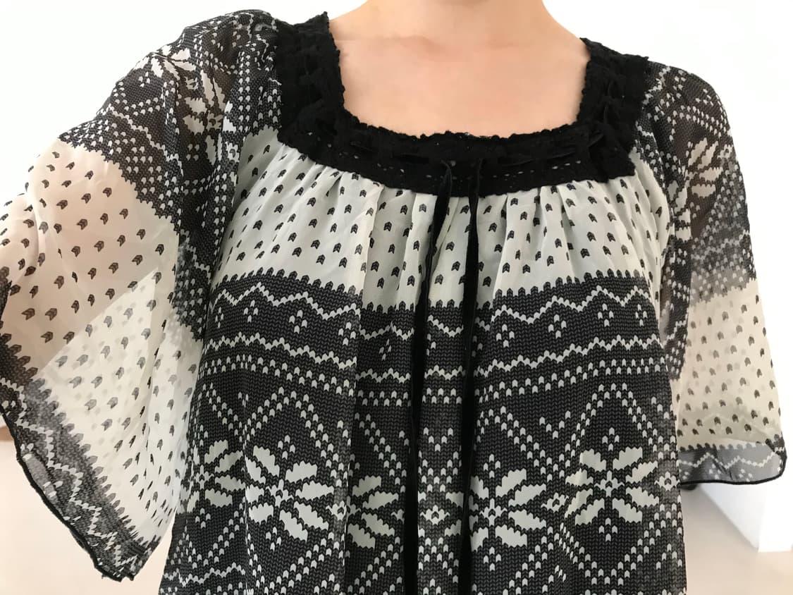 vintage pattern blouse 상품이미지4