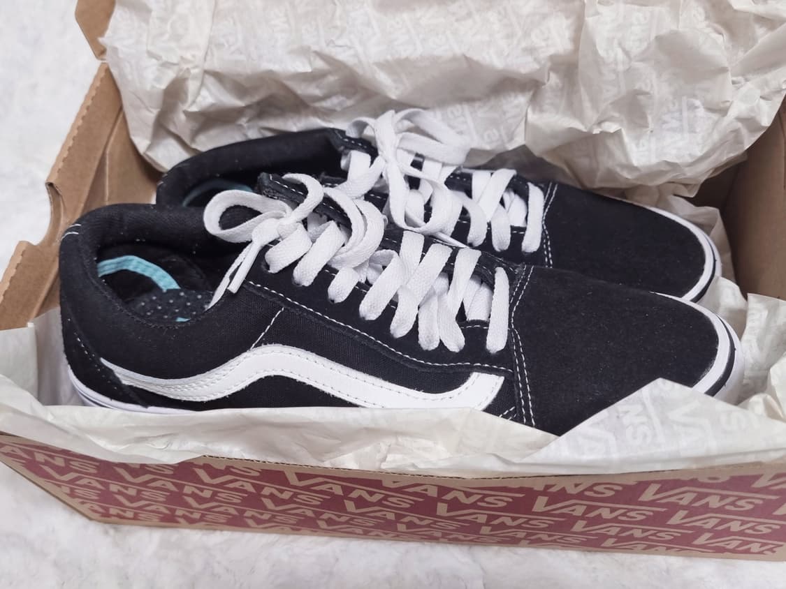 250 반스 컴피쿠시 올드스쿨 블랙 트루 화이트 스니커즈 상품이미지2