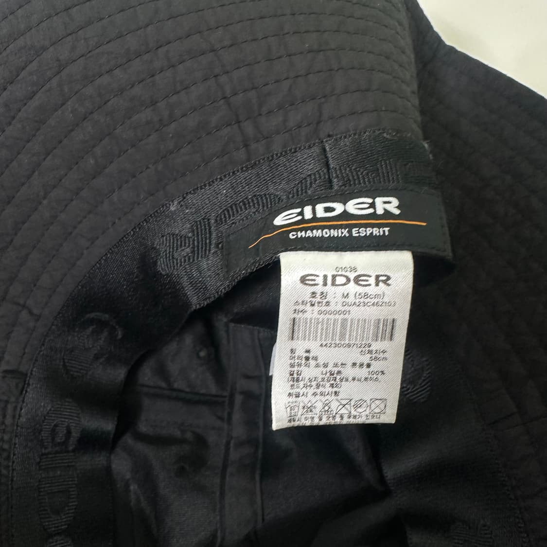 M 58CM 아이더 블랙 나일론 버킷햇 남여공용 상품이미지4