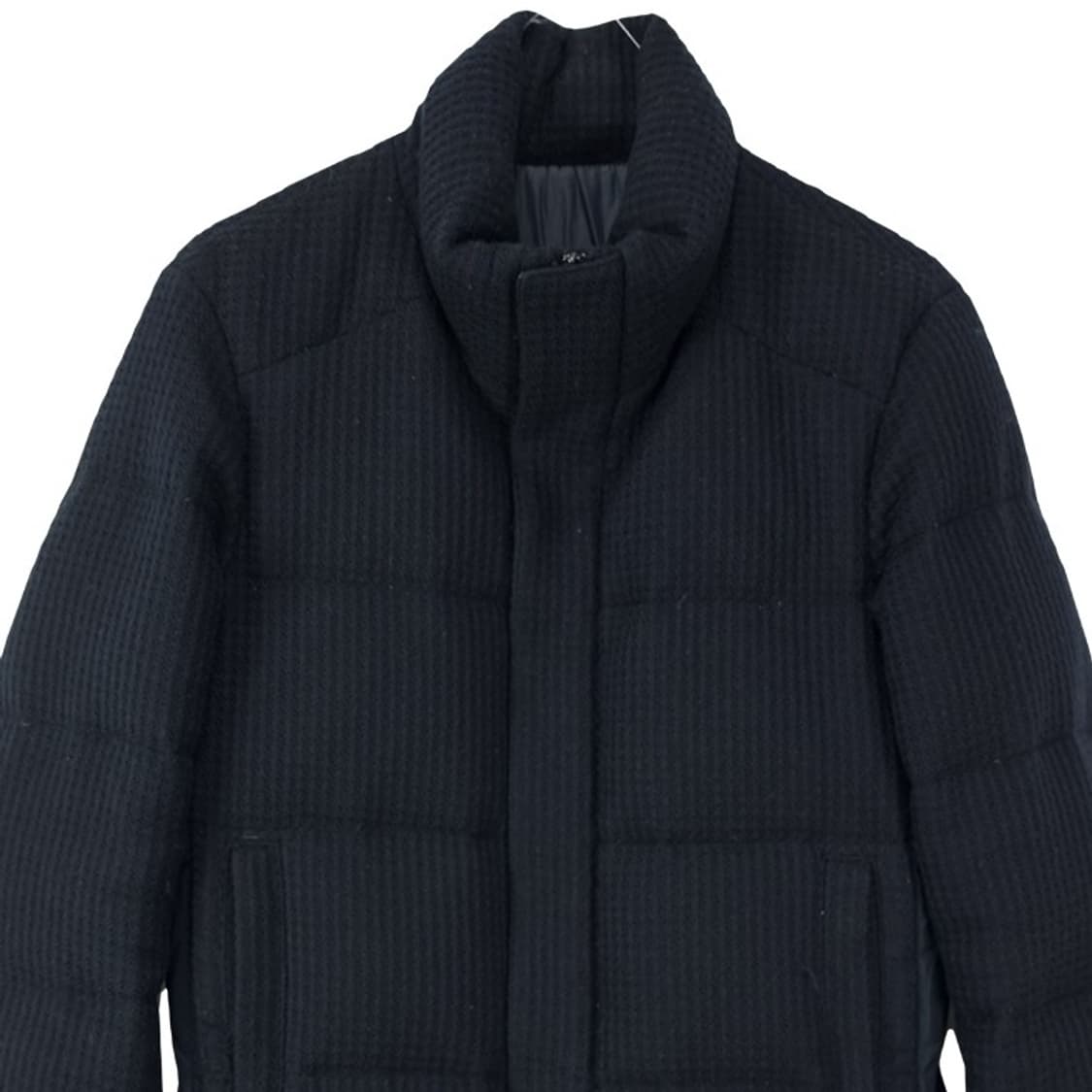 [솔리드 옴므] 캐시미어 블랜디드 니트 쉘 구스다운 패딩 P01350 상품이미지4