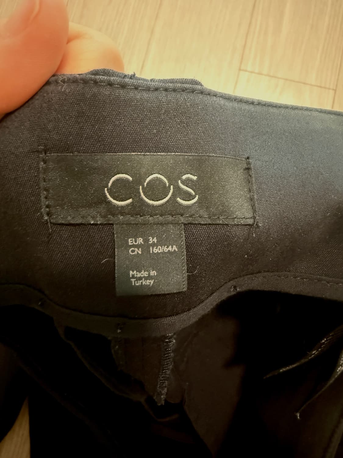 코스 COS 여자 와이드 네이비 크롭 트라우저 바지 상품이미지5