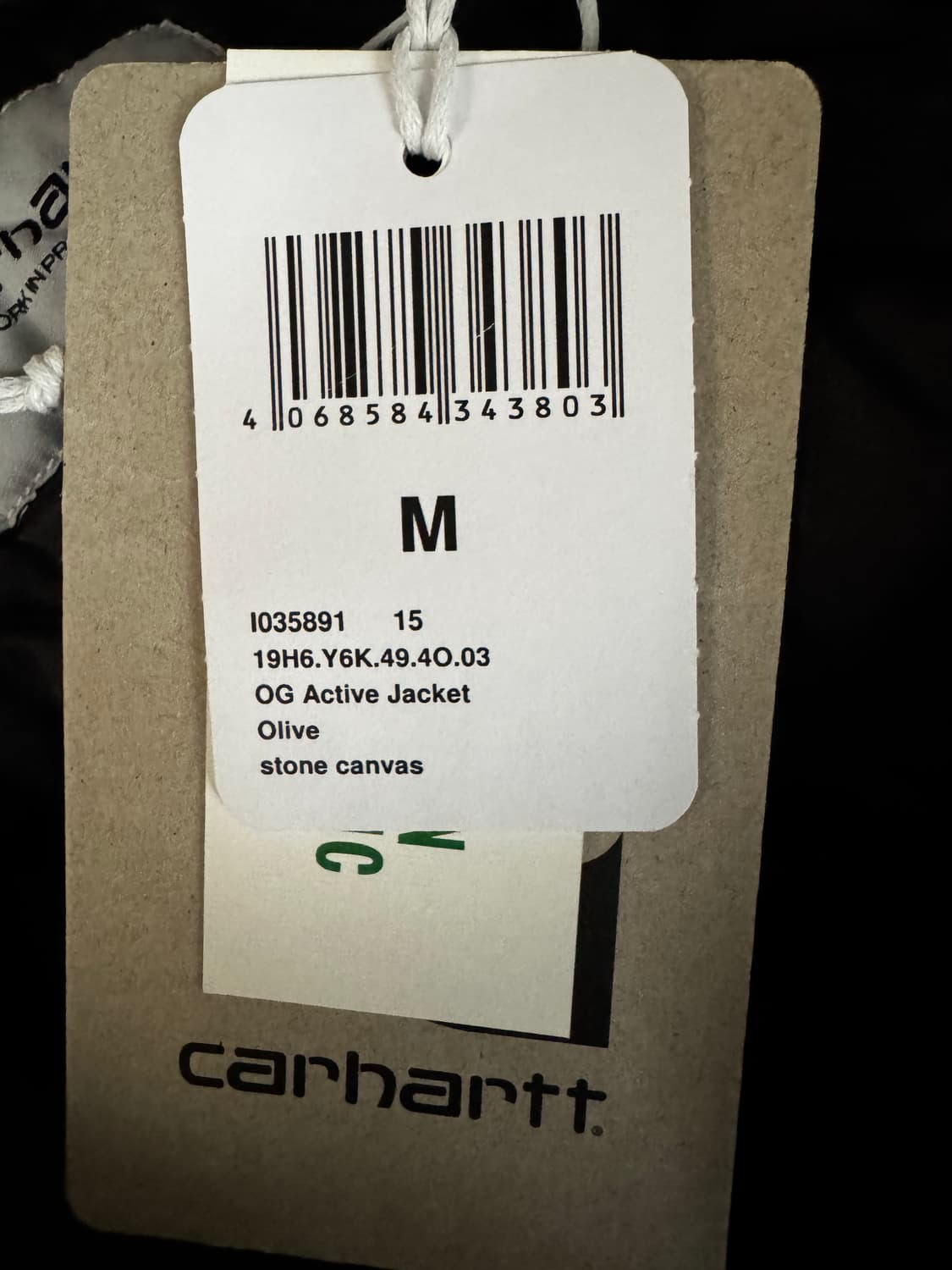칼하트 액티브자켓 M 올리브 상품이미지5
