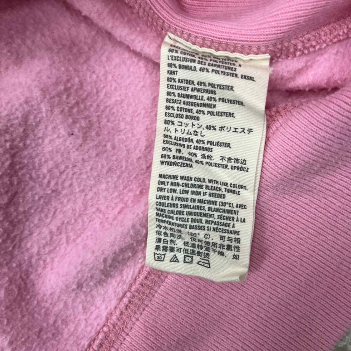 아베크롬비 y2k 여리핏 베이비핑크 걸즈 스웨트셔츠 후드티(S) 상품이미지5