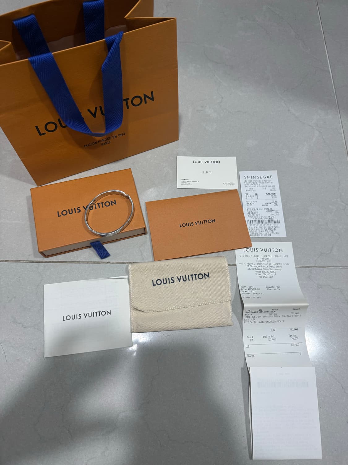 [당일출고,풀박스] 루이비통 다미에 뱅글 팔찌 상품이미지2