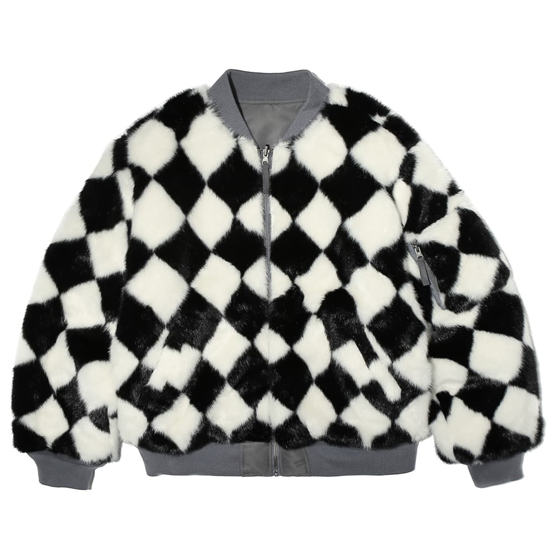 FETCH 나일론 리버시블 MA-1 자켓 차콜 상품이미지5