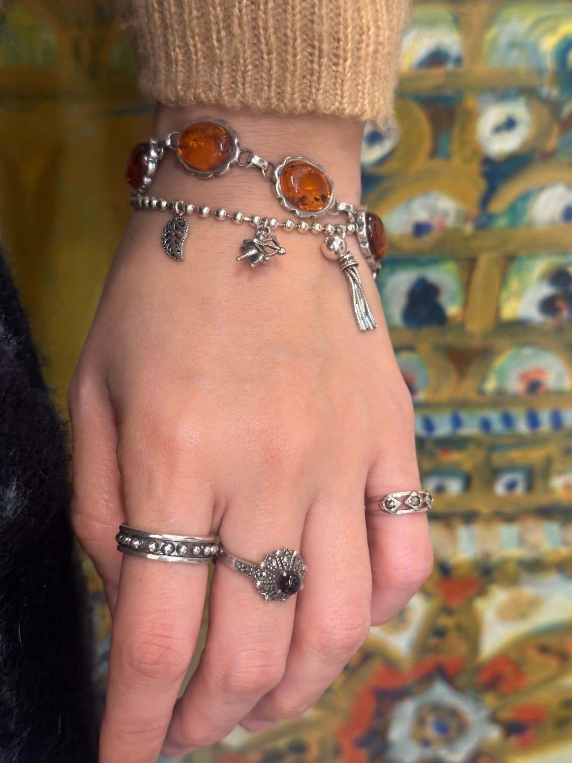 Amber 925silver bracelet   상품이미지8